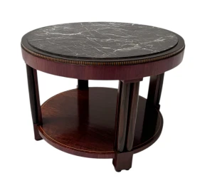 French Art Deco Coffee Table or Cocktail Table with Marble Top, 1930s